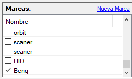 3. Lista de Marcas