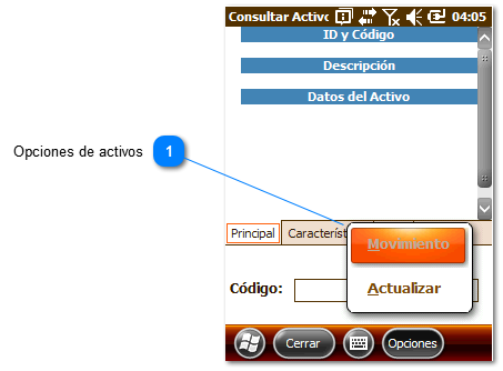 Botones de consulta activos